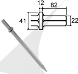 HEX 22x82 pointed chisel
